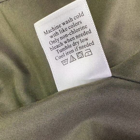 Coldwater Creek One Button Faux Suede Olive Green Blazer Jacket Size L (14-16) - Picture 9 of 11